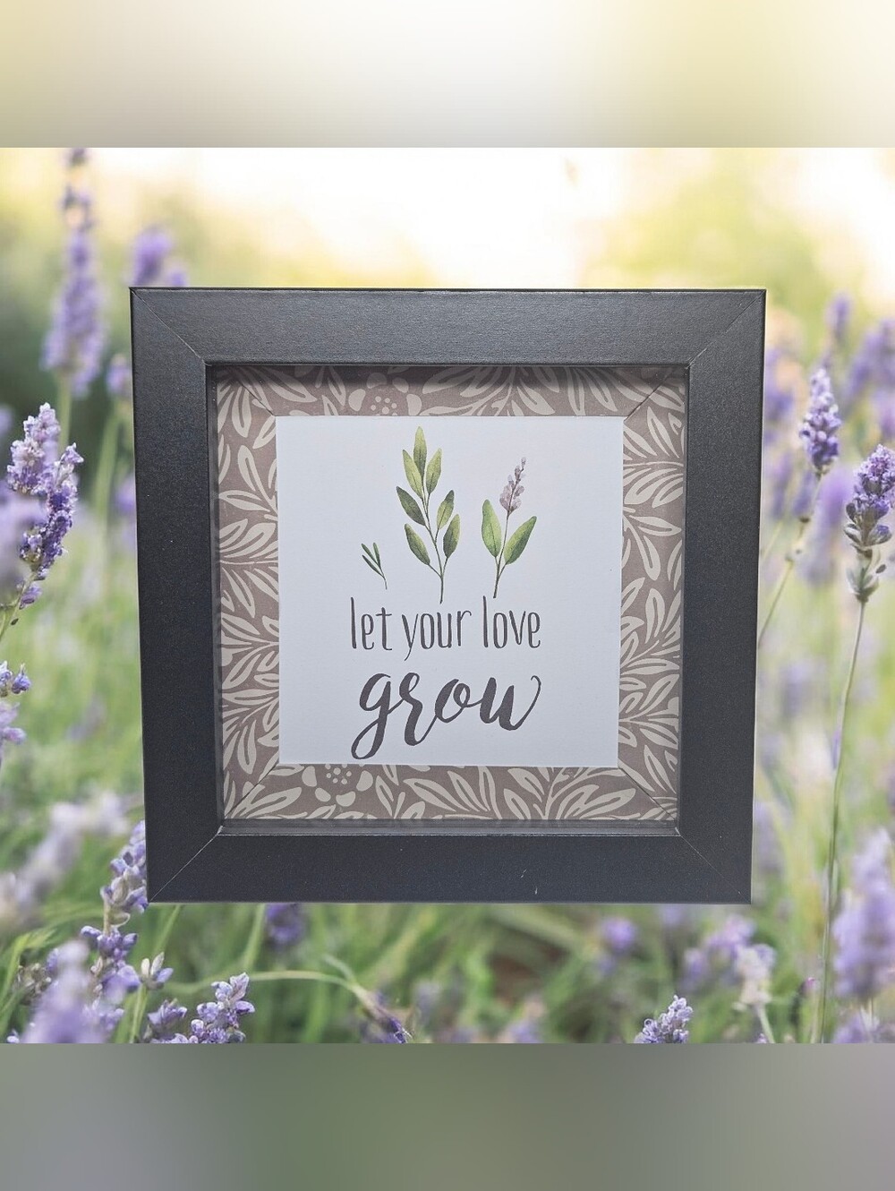 Let Your Love Grow Shadow Box Wall Art - Handcrafted